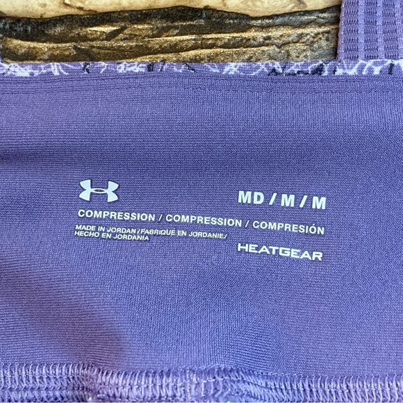 Under Armour Heatgear women’s compression leggings purple medium - Picture 5 of 11
